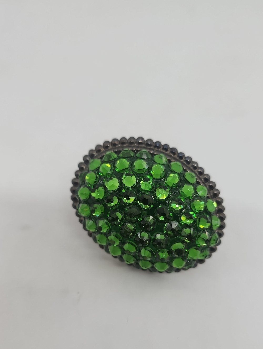 GASOLINE GLAMOUR GREEN RHINESTONE COCKTAIL RING - Picture 8 of 9
